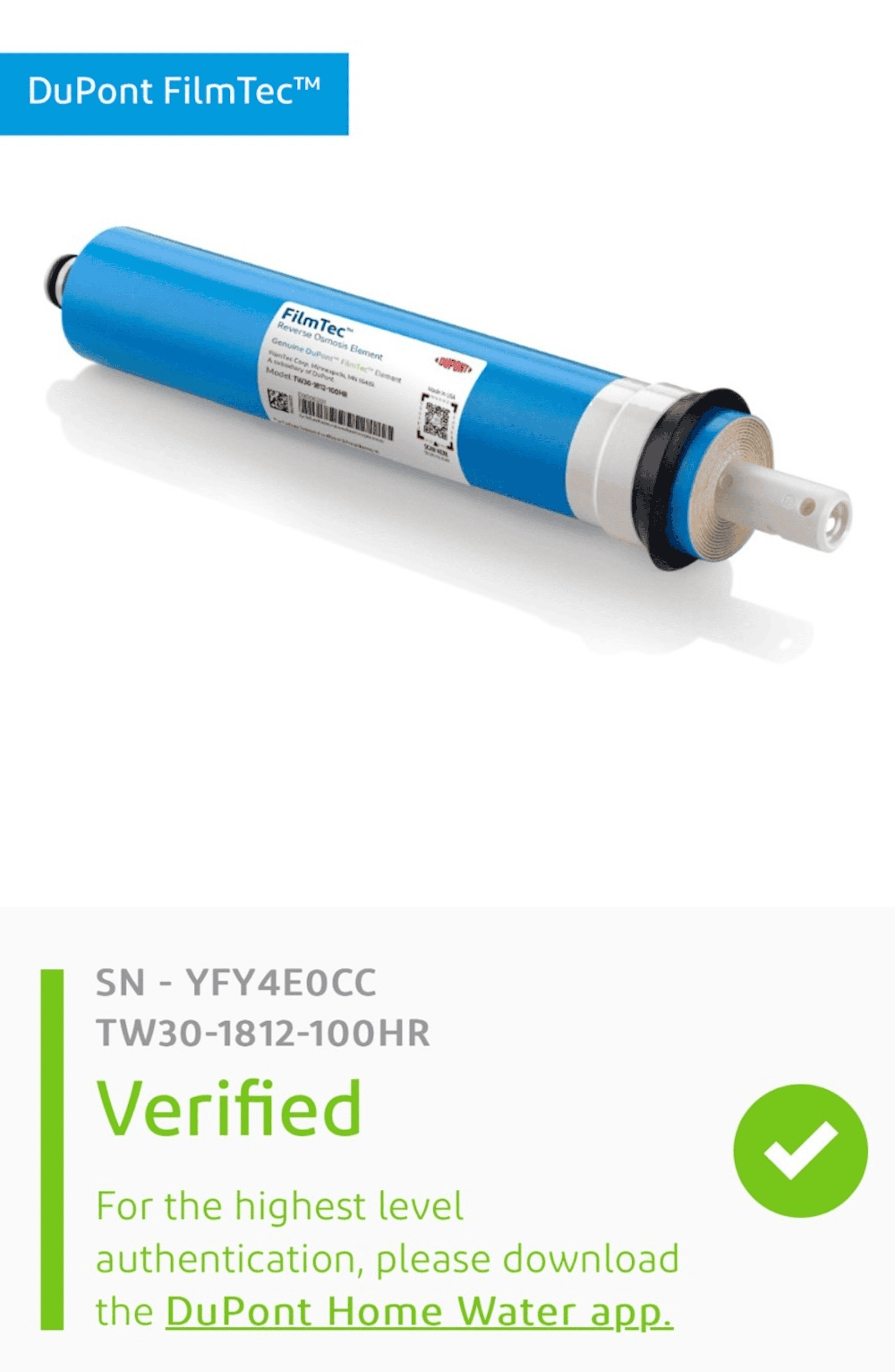 Màng RO gia đình Dupont TW30-1812-50HR